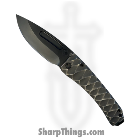 Medford – 030724D – Midi Marauder – Folding Knife – S45VN DLC Drop Point – “DiamondHead” Titanium – Silver