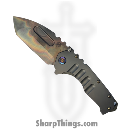 Medford Knife and Tool – 030724E – Prae “T”  – Folding Knife – S45VN Vulcan Tanto – Aluminum – Black
