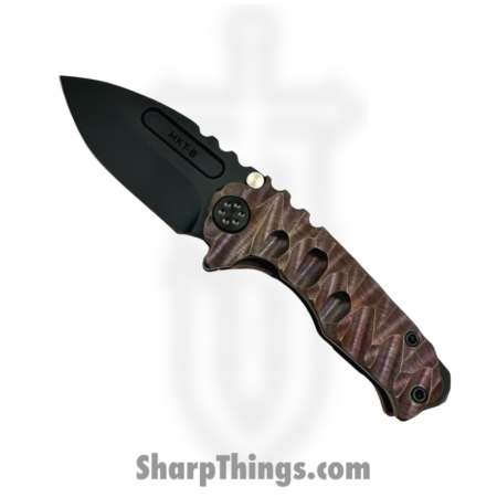 Medford Knife and Tool – 030824E – Micro Ti – Folding Knife – S35VN PVD Drop Point – Titanium “Predator” – Rose