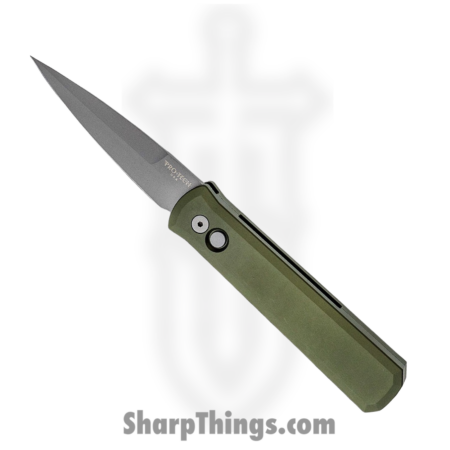 ProTech – 920-Green – Godfather – Automatic Knife – 154CM Bead Blasted Spear Point – 6061-T6 Aluminum – Green