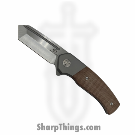 Beans Blades – BB-MWF-M-BN – Mini Warrior  – Folding Knife – M390 Satin Tanto – Micarta – Brown