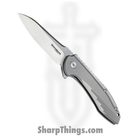 Boker Magnum – BOM01RY975 – Quantum – Folding Knife – 440A Satin Extended Tang – Stainless Steel – Gray