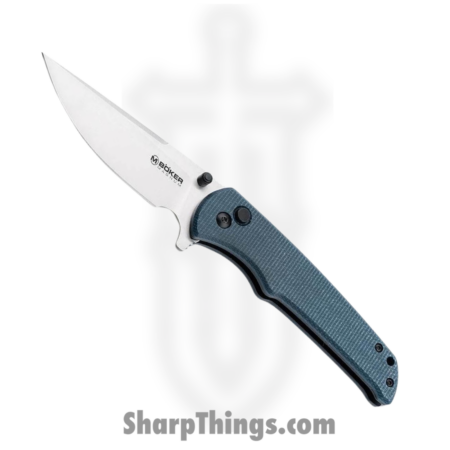 Boker Magnum – BOM01SC722 – Bluejay – Folding Knife – 440A Satin Clip Point – Canvas Micarta – Blue