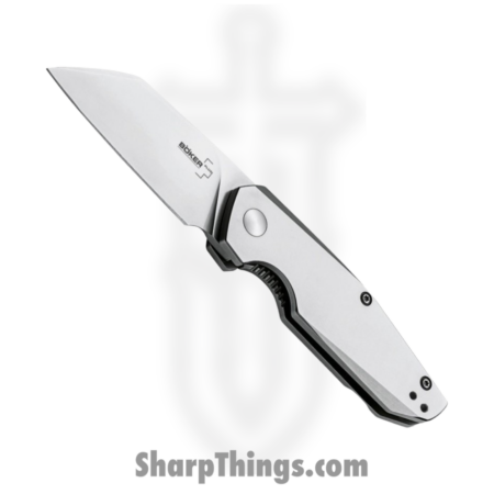 Boker Plus – BOP01BO084 – Petit 42 – Folding Knife – D2 Satin Sheepfoot – Stainless Steel – Silver