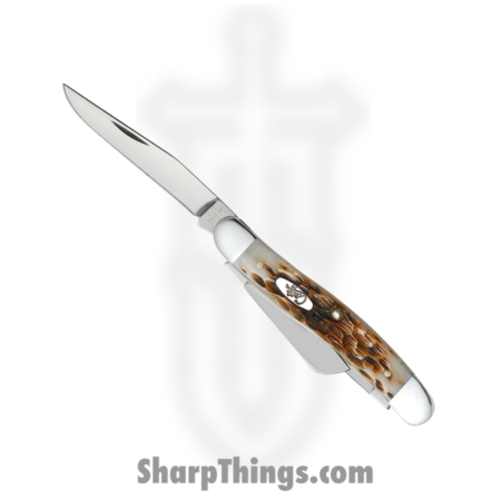 Case Cutlery – CA042 – Stockman Amber Bone – Folding Knife – Tru-Sharp Surgical Steel Satin Multi – Genuine Jigged Amber Bone – Brown