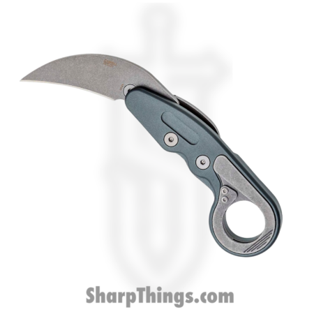 CRKT – CR4045 – Compact Provoke Kinematic – Folding Knife – D2 Stonewash Hawkbill – 6061-T6 Aluminum – Blue