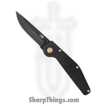 GT Knives – GT103 – Police – Automatic Knife – ATS 34 Black Drop Point – 6061-T6 Aluminum – Black