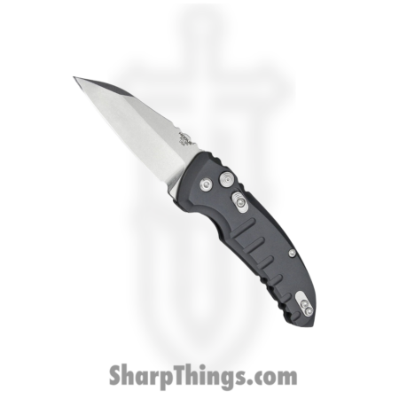 Hogue Knives – HO24100 – A01 Microswitch – Automatic Knife – CPM-154 Tumbled Wharncliffe – 6061-T6 Aluminum – Matte Black