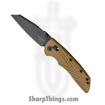 Hogue Knives – HO24367 – Deka – Folding Knife – CPM-Magnacut Black Cerakote Modified Wharncliffe – FDE Polymer Scales – Flat Dark Earth