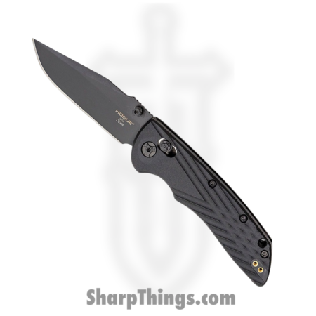 Hogue Knives – HO24376 – Deka – Folding Knife – CPM-Magnacut Black Cerakote Clip Point – Polymer Scales – Black
