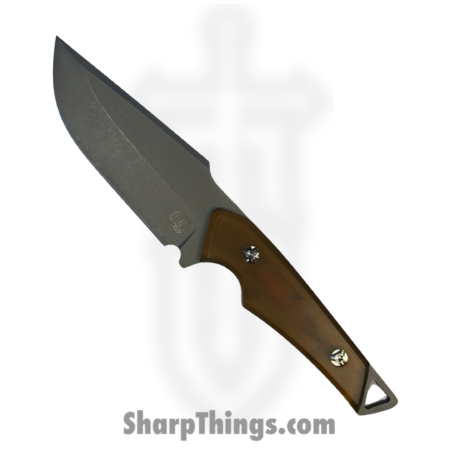 Something Obscene Co. – SO3 – Archer – Fixed Blade Knife – CPM MagnaCut Acid Etch Stonewash Clip Point – Ultem – Yellow