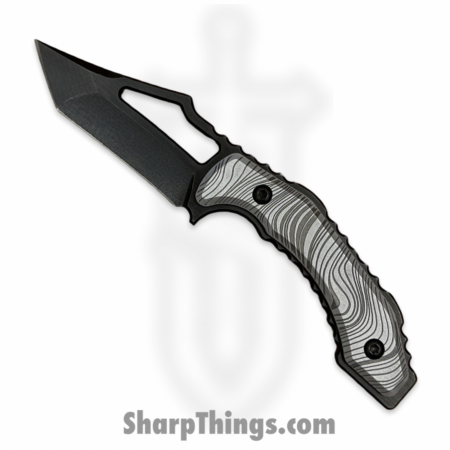 SkyRaider Knives – SRK1-BNSH-TN – Banshee – Fixed Blade Knife – A2 Coated Tanto – Beskar Scales – Black