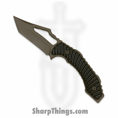 SkyRaider Knives – SRK1-BN-TN-SR-CT – Banshee – Fixed Blade Knife – A2 – Tanto – FDE Coated – OD Green Sunray Scales