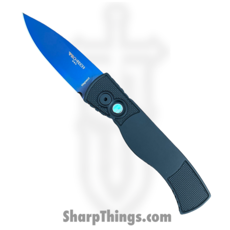 ProTech – T203-SB – Tactical Response 2 – Automatic Knife – Magnacut Sapphire Blue Spear Point – Aluminum – Black
