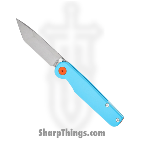 Tactile Knife Co – TKCRTMCTNGT – Rockwall GT – Folding Knife – CPM-Magnacut Stonewash Tanto – Cerakote Titanium – Blue
