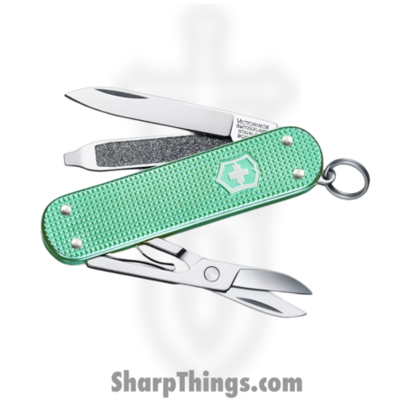 Victorinox – VN06221221G – Classic SD – Stainless Polished Multi – Alox – Minty Mint