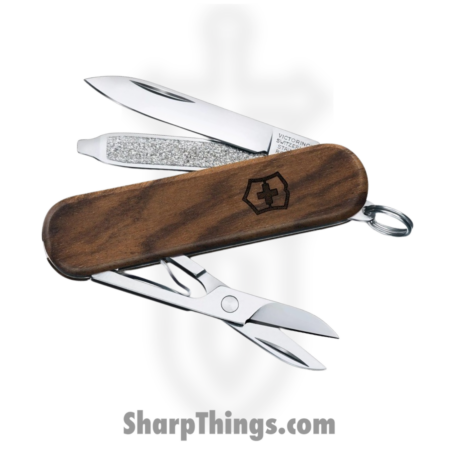Victorinox – VN0622163X1 – Classic SD – Stainless Polished Multi – European Walnut – Brown