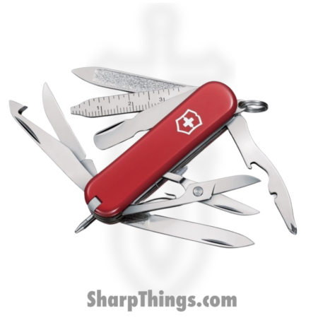 Victorinox – VN06386X4 – Midnite MiniChamp – Stainless Polished Multi – ABS/Celidor – Red