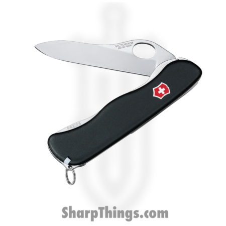 Victorinox – VN08413M3X2 – One Hand Sentinel – Stainless Polished  – ABS/Celidor – Black