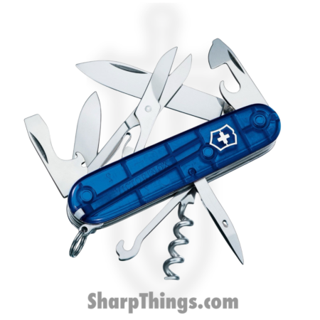 Victorinox – VN13703T2033X1 – Climber – Folding Knife – Stainless Polished Multi – Celidor – Sapphire