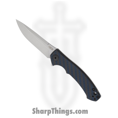 Zero Tolerance – ZT0450BLUCF – Sinkevich – Folding Knife – CPM-Magnacut Stonewash Drop Point – Carbon Fiber with Titanium – Blue