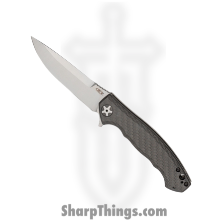 Zero Tolerance – ZT0452CF – Large Sinkevich – Folding Knife – S35VN Stonewash Drop Point – CF Front with Titanium – Black