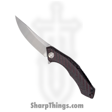 Zero Tolerance – ZT0462 – Sinkevich – Folding Knife – CPM-20CV Two-Tone Upswept – CF with Stonewash Titanium – Red