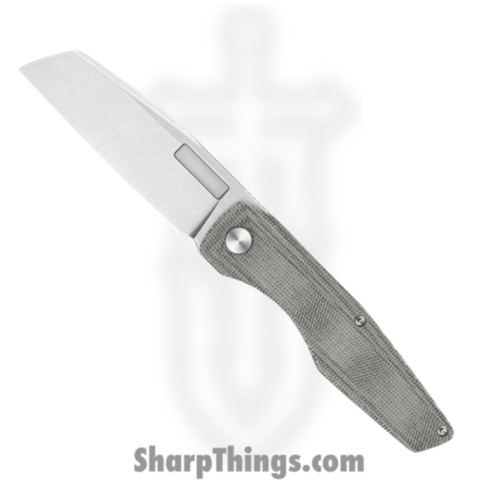 Vero Engineering – 040224D – Axon Liner Lock – Folding Knife – M390 Stonewash Sheepsfoot – Micarta – Black