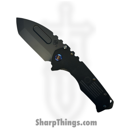 Medford Knife and Tool – 040424C – Scout M/P  – Folding Knife – D2 DLC Tanto – G10 Flamed Hardware – Black