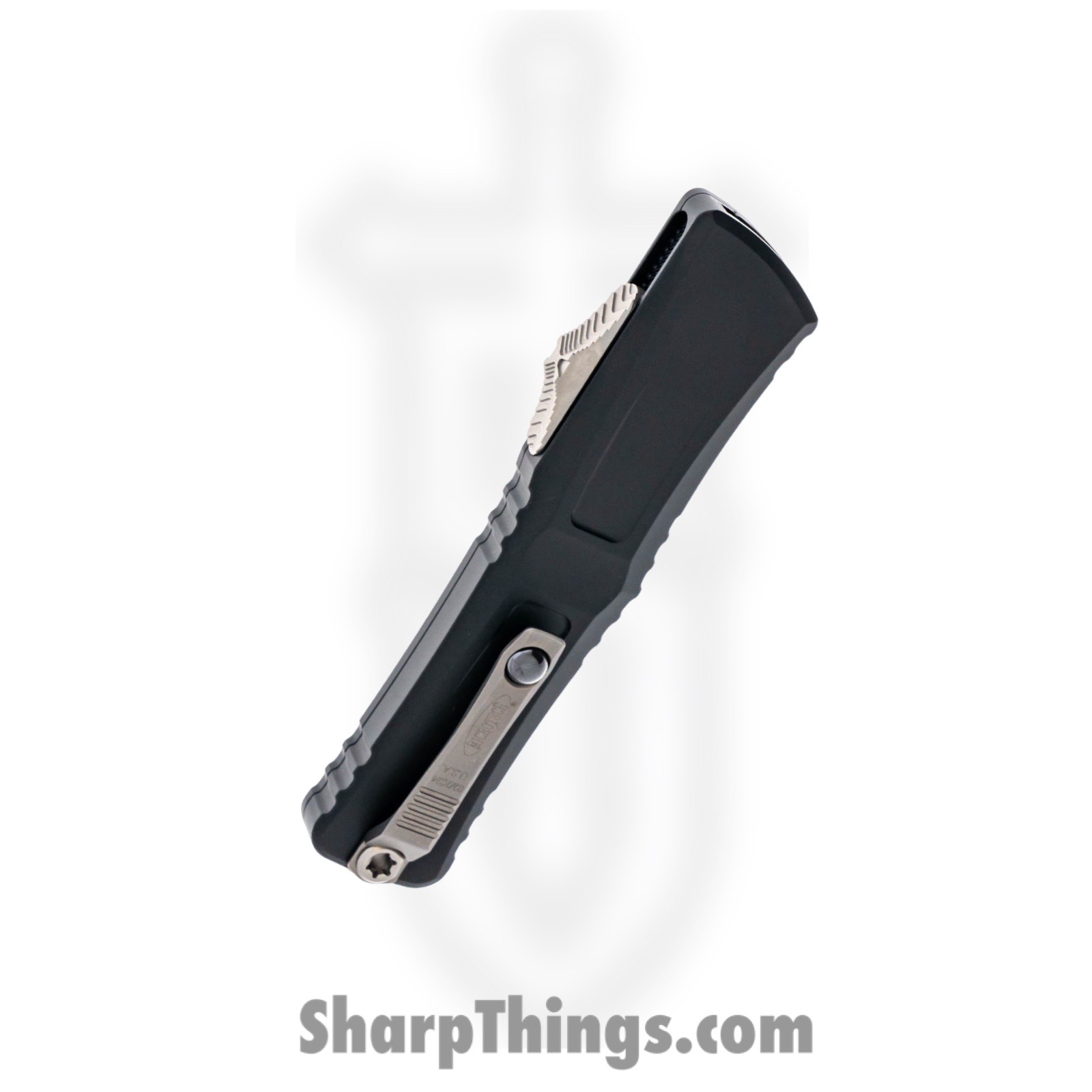 Microtech - 1143-10 - Combat Troodon Gen III - OTF Auto - M390MK Stonewash S/E - 6061-T6 Aluminum - Black - Image 4