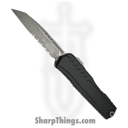 Microtech – 1241-11AP – Cypher II – OTF Auto – M390MK Apocalyptic Wharncliffe – 6061-T6 Aluminum – Black