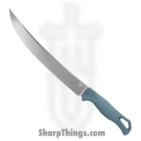 Benchmade – 18020 – Fishcrafter 9″ – Fixed Blade Knife – CPM MagnaCut Stonewash Trailing Point – Santoprene – Depth Blue