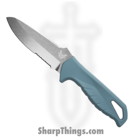 Benchmade – 18040S – Undercurrent – Fixed Blade Knife – CPM MagnaCut Stonewash Sheepsfoot – Santoprene – Depth Blue