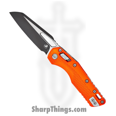 Microtech – 210T-1PMOR – MSI Ram-Lok – Folding Knife – M390MK Black Modified Sheepsfoot – Injection Molded Polymer – Orange