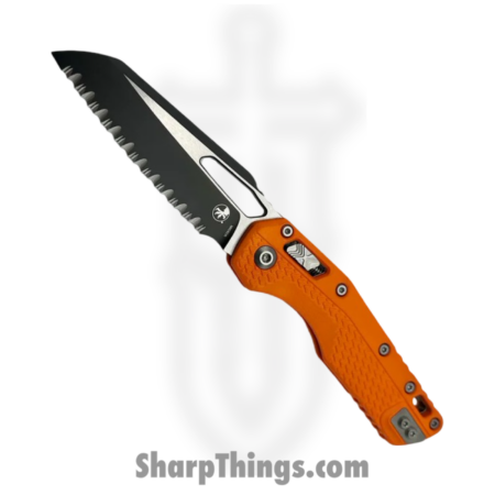 Microtech – 210T-3PMOR – MSI Ram-Lok – Folding Knife – M390MK Black Modified Sheepsfoot – Injection Molded Polymer – Orange