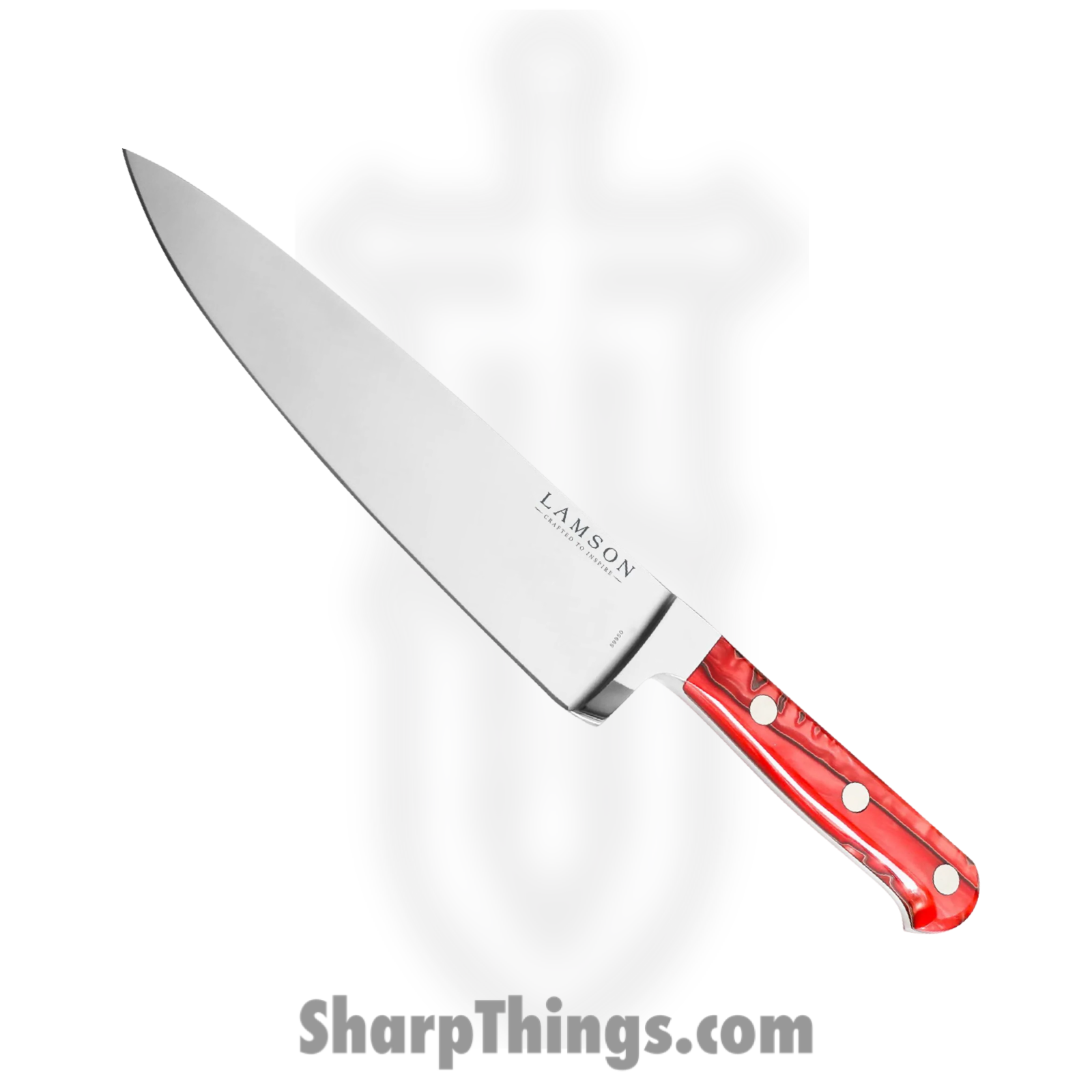 Lamson - 59973 - 3-Piece Premier Forged Cook’s Set of Knives - 4116 Polished - Acrylic - Fire - Image 2