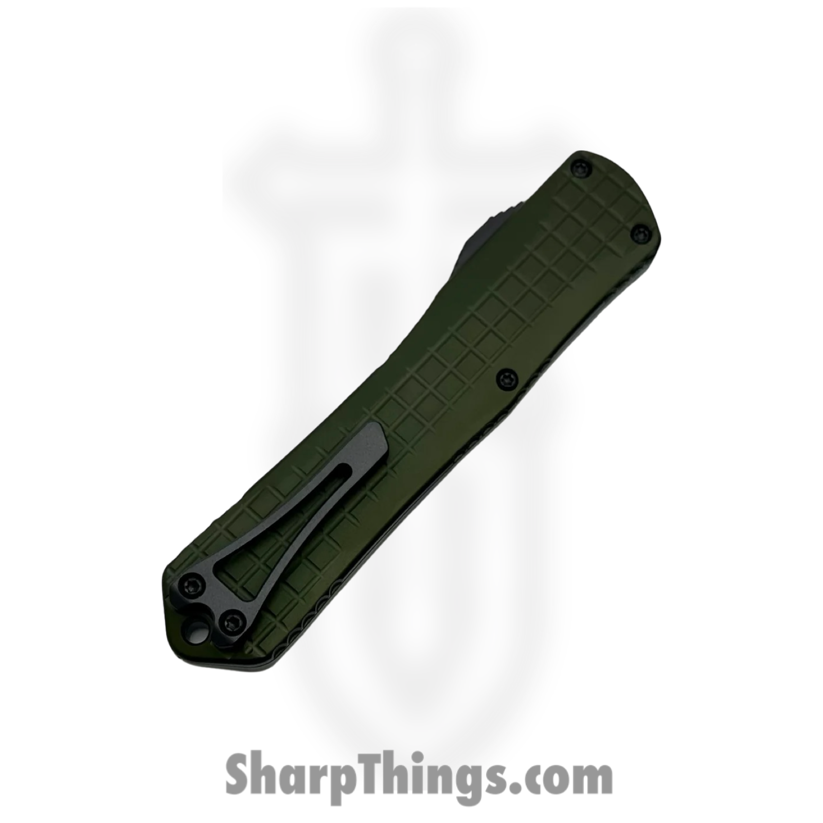 Heretic Knives - H032F-10A-GRN - Manticore X - OTF Auto - Magnacut Two Tone Black Dagger - Frag Aluminum - Green - Image 4