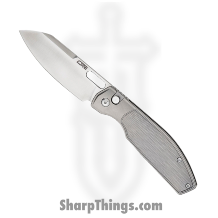 CJRB – J1929BTGY – Ekko – Folding Knife – CPM-S90V Sand Polished Sheepsfoot – Milled Titanium – Gray