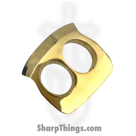 Misc – KNB-08 – Real Brass Knuckles 2 Fingers – Gold