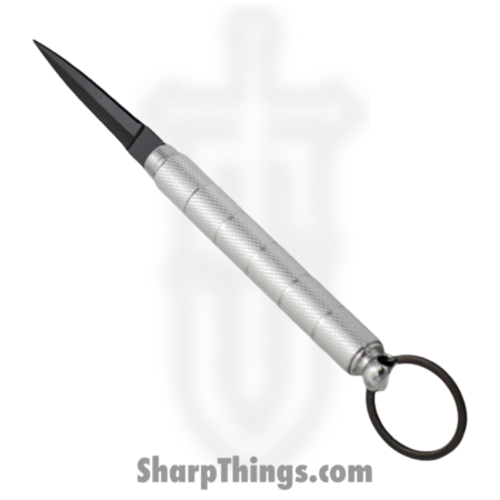 Misc – P-15947-SL – Kubotan Keychain Hidden Knife – Stainless Steel Black  – Aluminum – Silver