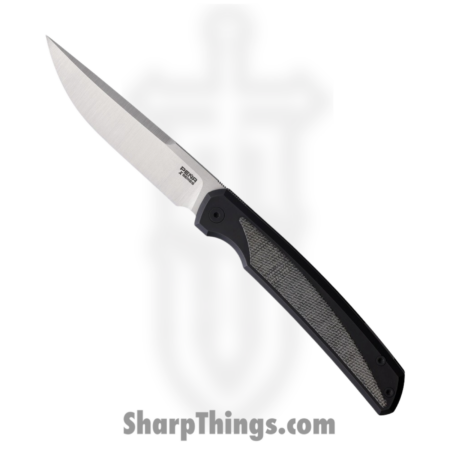 Pena Knives – PE46 – Sicario Framelock – Folding Knife – CPM-M4 Satin Extended Tang – Titanium with Micarta Inlay – Black