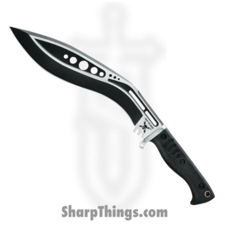United Cutlery – UC3160 – M48 Kukri – Fixed Blade Knife – 2Cr13 Two Tone Black Satin Kukri – TPR – Black