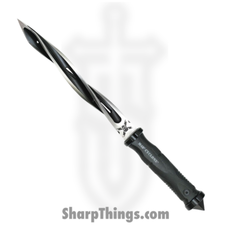 United Cutlery – UC3163 – M48 Tactical Cyclone Twisted – Fixed Blade Knife – 2Cr13 Two Tone Black Satin Tri Edged Spiraling Dagger – GFRN – Black