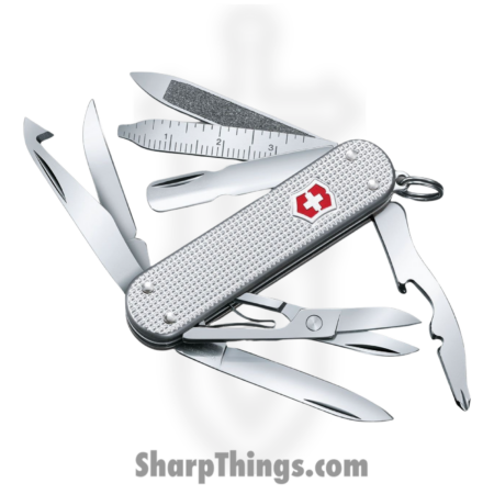 Victorinox – VN0638126X2 – Mini Champ Alox – Folding Knife – Stainless Steel Satin  – Aluminum – Silver