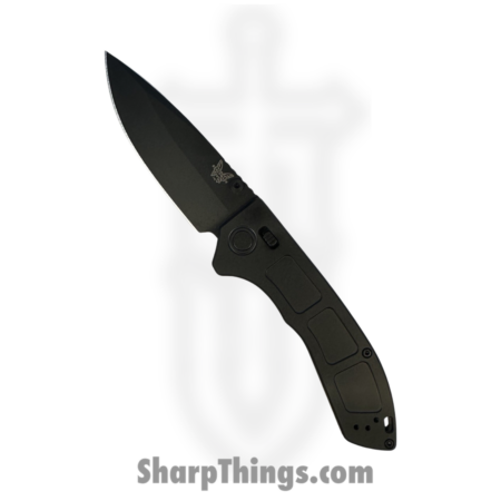 Benchmade – 748BK-01 – Narrows Black – Folding Knife – M390 DLC Drop Point – DLC Titanium – Black