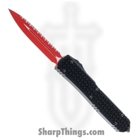 Microtech – 122-3SL – Ultratech Sith Lord – OTF Auto –  Red Bayonet – 6061-T6 Aluminum – Black
