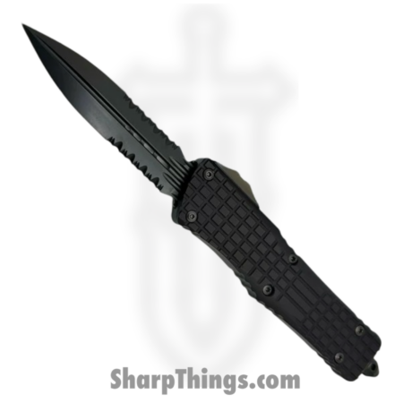Microtech – 142-2CT-DSH – Combat Troodon Delta Shadow Series – OTF Auto – DLC P/S Dagger – 6061-T6 Aluminum – Black