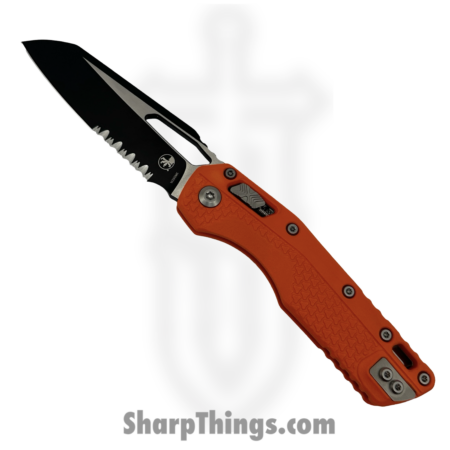 Microtech – 210T-2PMOR – MSI Ram-Lok – Folding Knife – M390MK P/S Black Modified Sheepsfoot – Injection Molded Polymer – Orange