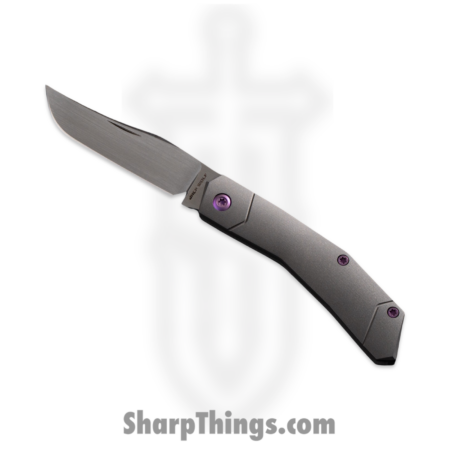 Jack Wolf Knives – MINCY-01-TI-SMOOTH – Cyborg Jack – Folding Knife – S90V Satin Clip Point – 6AL/4V Titanium – Blasted