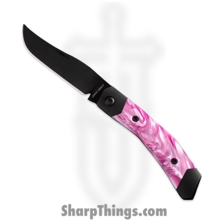 Jack Wolf Knives – MINCY-01-KIR-COSPNK – Cyborg Jack – Folding Knife – S90V Coated Clip Point – Kirinite – Cosmic Pink